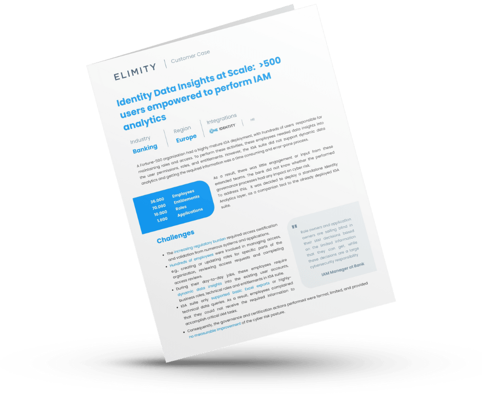 Identity Data Insights at Scale: Empowering a Fortune‑500 Company