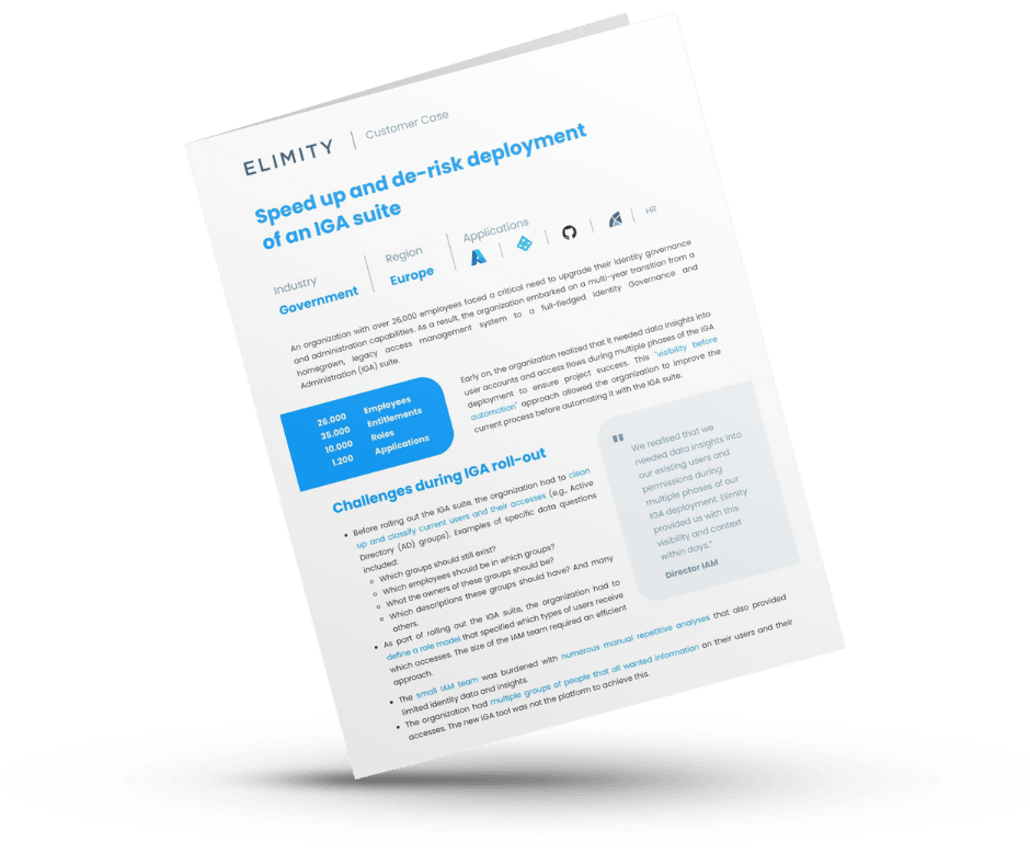 Accelerate your IGA Deployment with Elimity